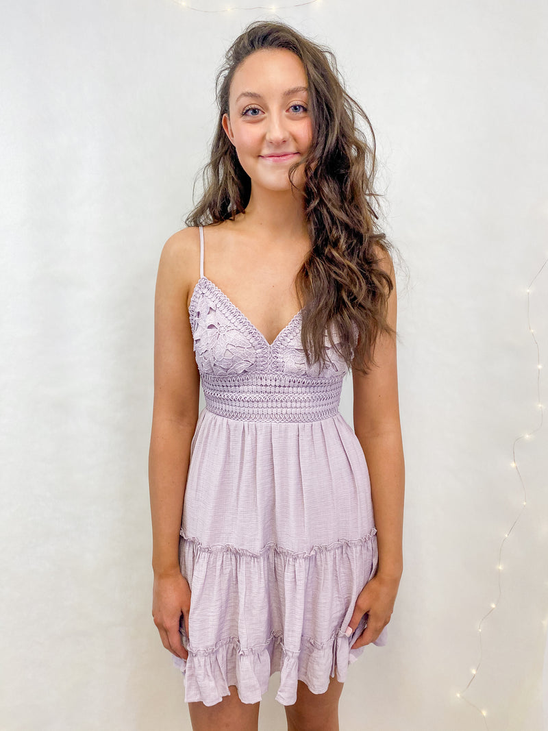 Forget Me Not Dress in Lilac
