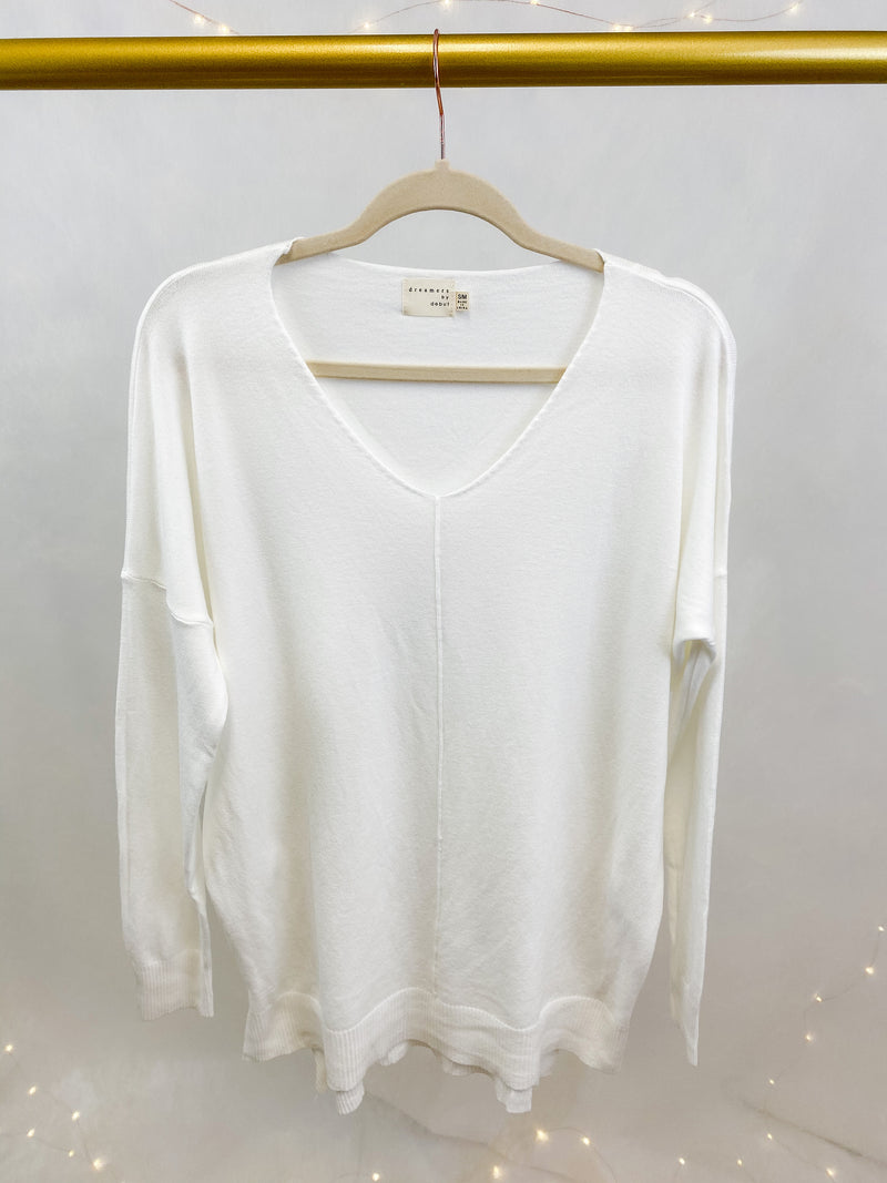 Best Selling Dreamers Sweater in White